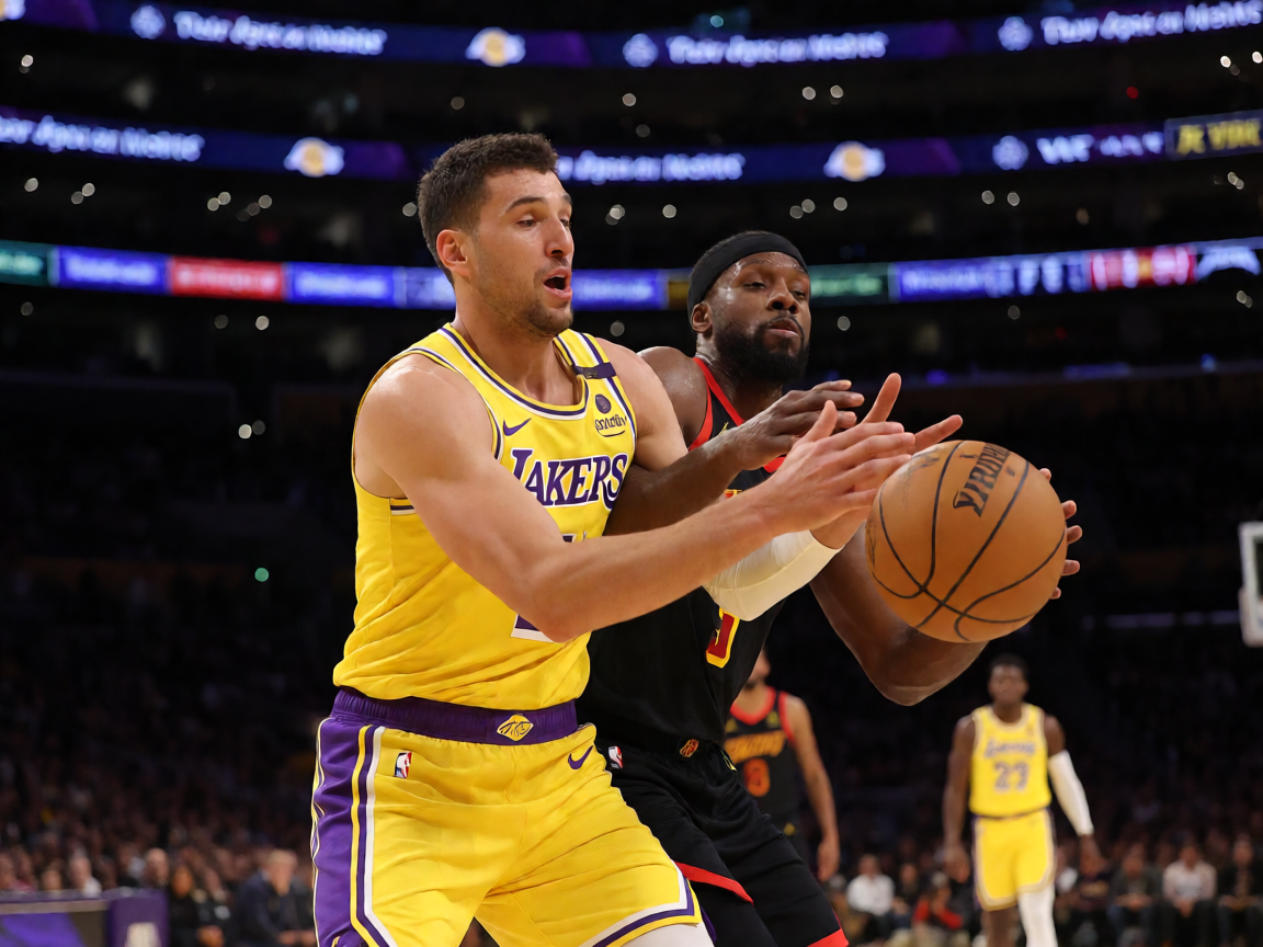 NBA常规赛场边精彩对抗画面